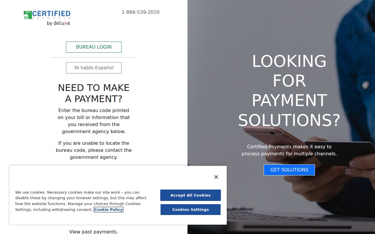 Certified Payments bureau-code entry screen